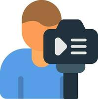 Camera Man Vector Icon Design