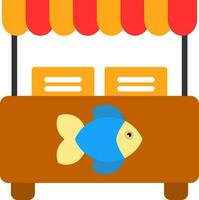 Fish Market Vector Icon Design