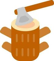 Wood Cutting Vector Icon Design