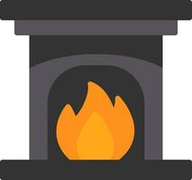 Fireplace Vector Icon Design