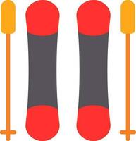 Skiing Vector Icon Design