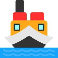 Cargo Boat Vector Icon Design