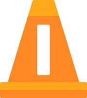 Traffic Cone Vector Icon Design