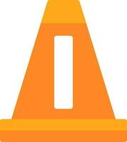 Traffic Cone Vector Icon Design