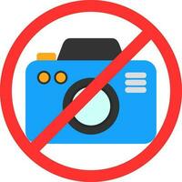 No Camera Vector Icon Design