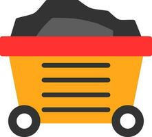 Mining Cart Vector Icon Design