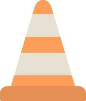 Traffic Cone Vector Icon Design