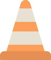 Traffic Cone Vector Icon Design