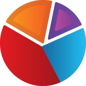 Pie Chart Vector Icon Design