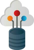 diseño de icono de vector de datos de nube