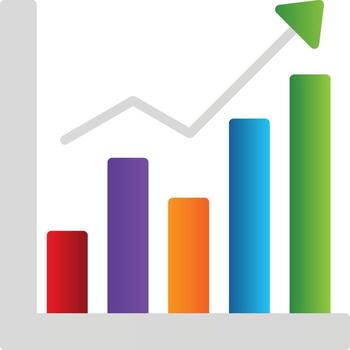 Bar CHart Vector Icon Design