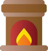 Fireplace Vector Icon Design