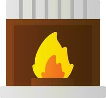 Fireplace Vector Icon Design