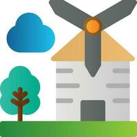 Windmill Vector Icon Design