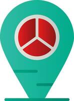 Peace Location Vector Icon Design