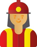 Firefighter Vector Icon Design