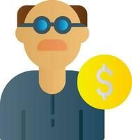 Pensioner Vector Icon Design