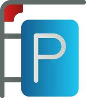 Parking Sign Vector Icon Design