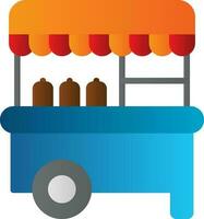 Food Cart Vector Icon Design