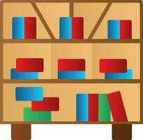 Bookshelve Vector Icon Design