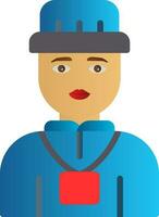 Tour Guide Man Vector Icon Design