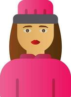 Tour Guide Woman Vector Icon Design