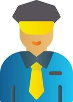 Security Guard Vector Icon Design