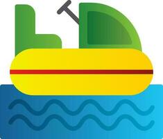 Bumper Boat Vector Icon Design