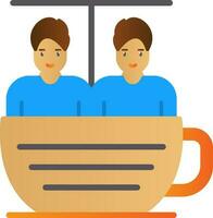 Tea Cup Ride Vector Icon Design