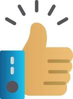 Thumbs Up Vector Icon Design