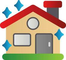 Clean House Vector Icon Design
