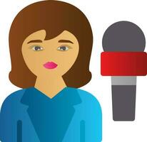 Reporter Vector Icon Design