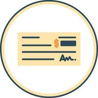 Bank Check Vector Icon Design