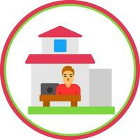 Work From Home Vector Icon Design