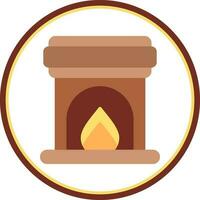 Fireplace Vector Icon Design