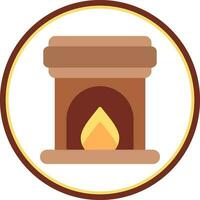 Fireplace Vector Icon Design