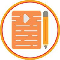 Script Writing Vector Icon Design