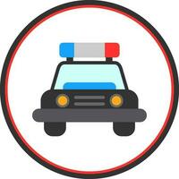 Police Car Vector Icon Design