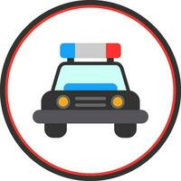 Police Car Vector Icon Design