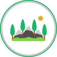 Hills Vector Icon Design
