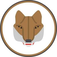 diseño de icono de vector de lobo