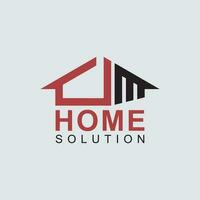 Letter 4M logo home solution vector