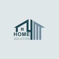 Letter 4M logo home solution vector