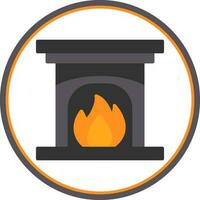 Fireplace Vector Icon Design