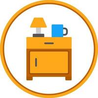 Bedside Table Vector Icon Design