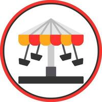 Chair Swing Ride Vector Icon Design