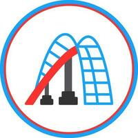 Roller Coaster Vector Icon Design