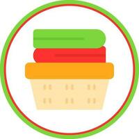 Laundry Basket Vector Icon Design