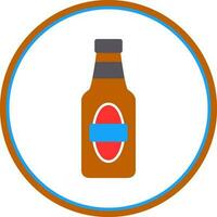 Beer Bottle Vector Icon Design