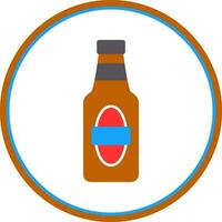 Beer Bottle Vector Icon Design